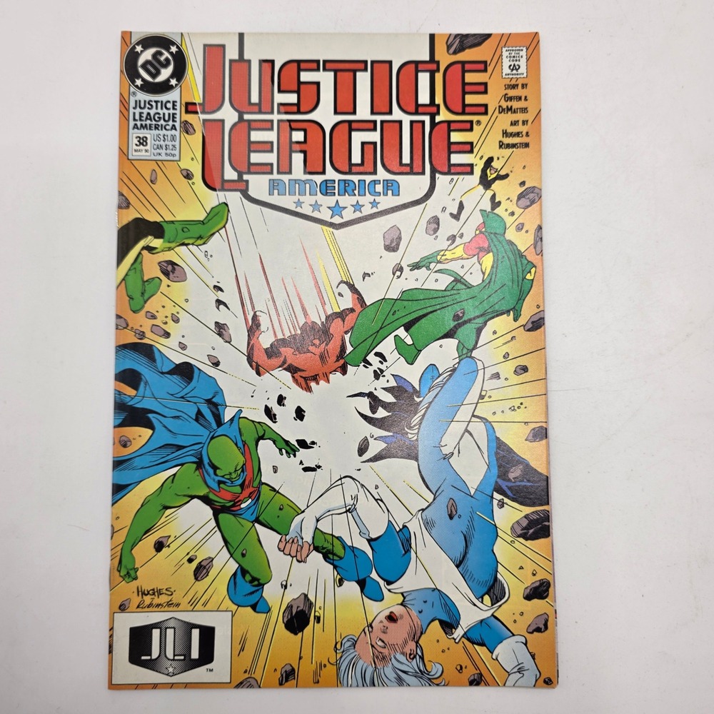 DC Justice League America 38 Comic Book Copper Age Adam Hughes Art 1990 JLI JLA